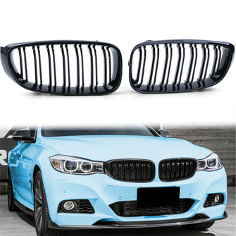 Sport Kühlergrill Front Grill Doppelsteg Schwarz Glanz passend für BMW 3er GT F34