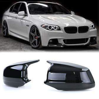 Spiegelkappen Außenspiegel Abdeckung Schwarz Glanz Passend für BMW 5er F10 F11 2010 2011 2012 2013