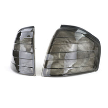 Autunik Seitenblinker Blinker Schwarz Smoke Paar für Mercedes Benz C-Klasse W202 1993-2000